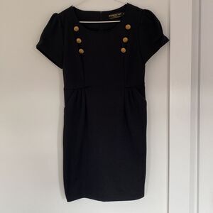 LBD with pockets & gold buttons